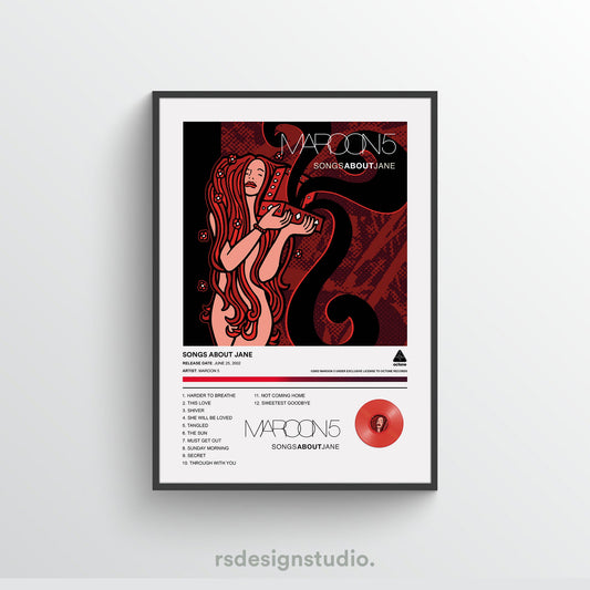 Maroon 5 SONGS ABOUT JANE Album Poster