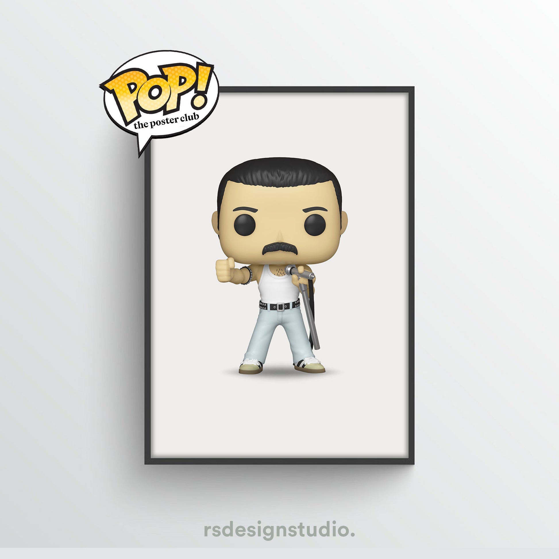 Freddie Mercury Funko Pop Poster - rsdesignstudio