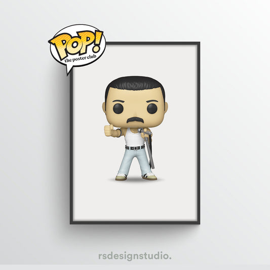 Freddie Mercury Funko Pop Poster - rsdesignstudio