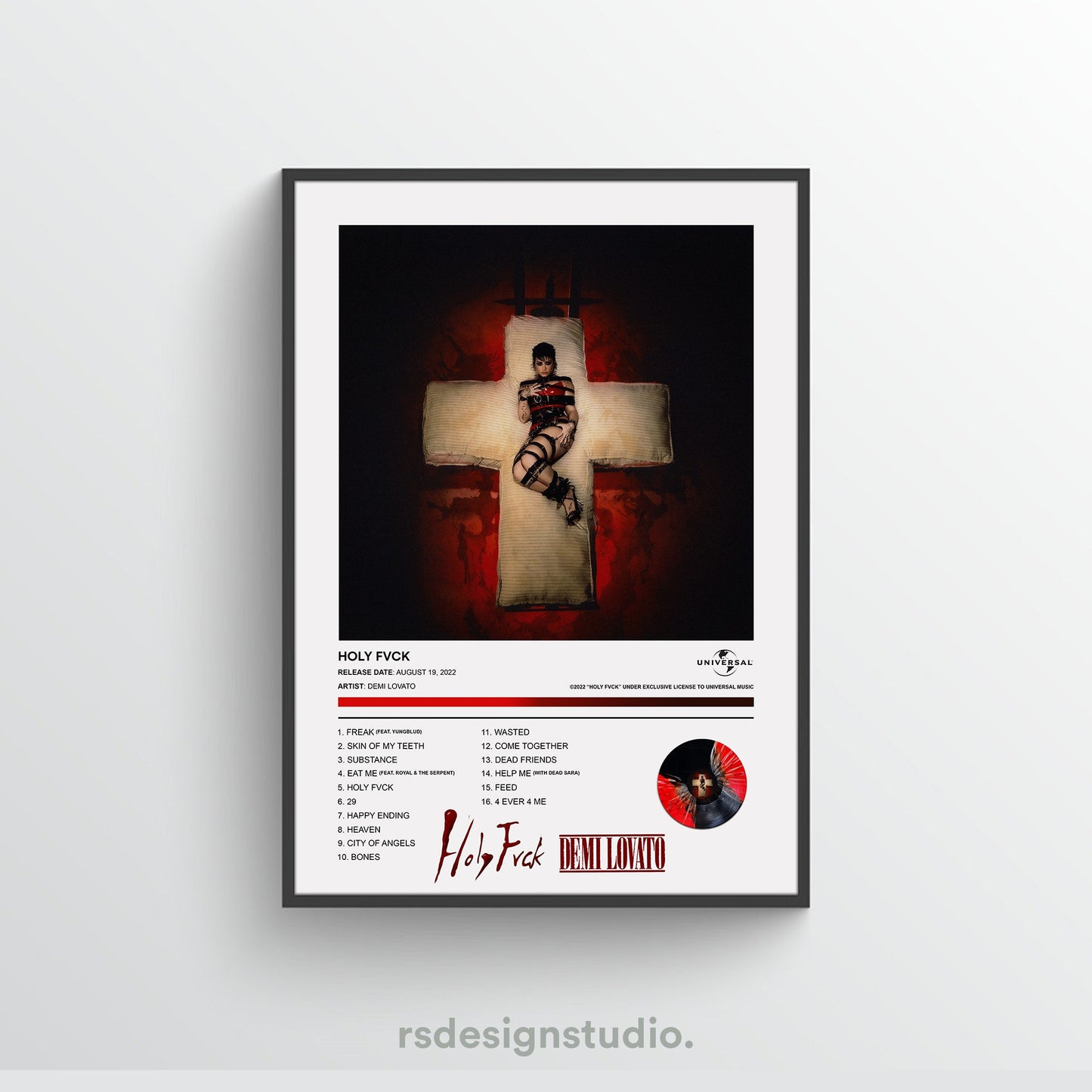 Demi Lovato HOLY FVCK Album Poster