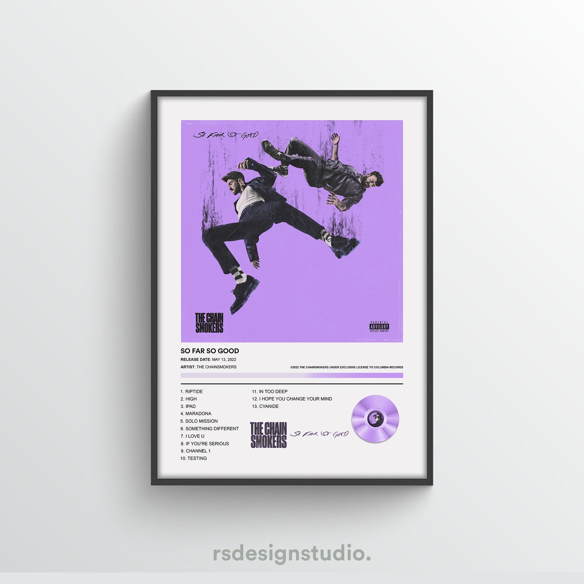 The Chainsmokers So Far So Good Album Poster - rsdesignstudio