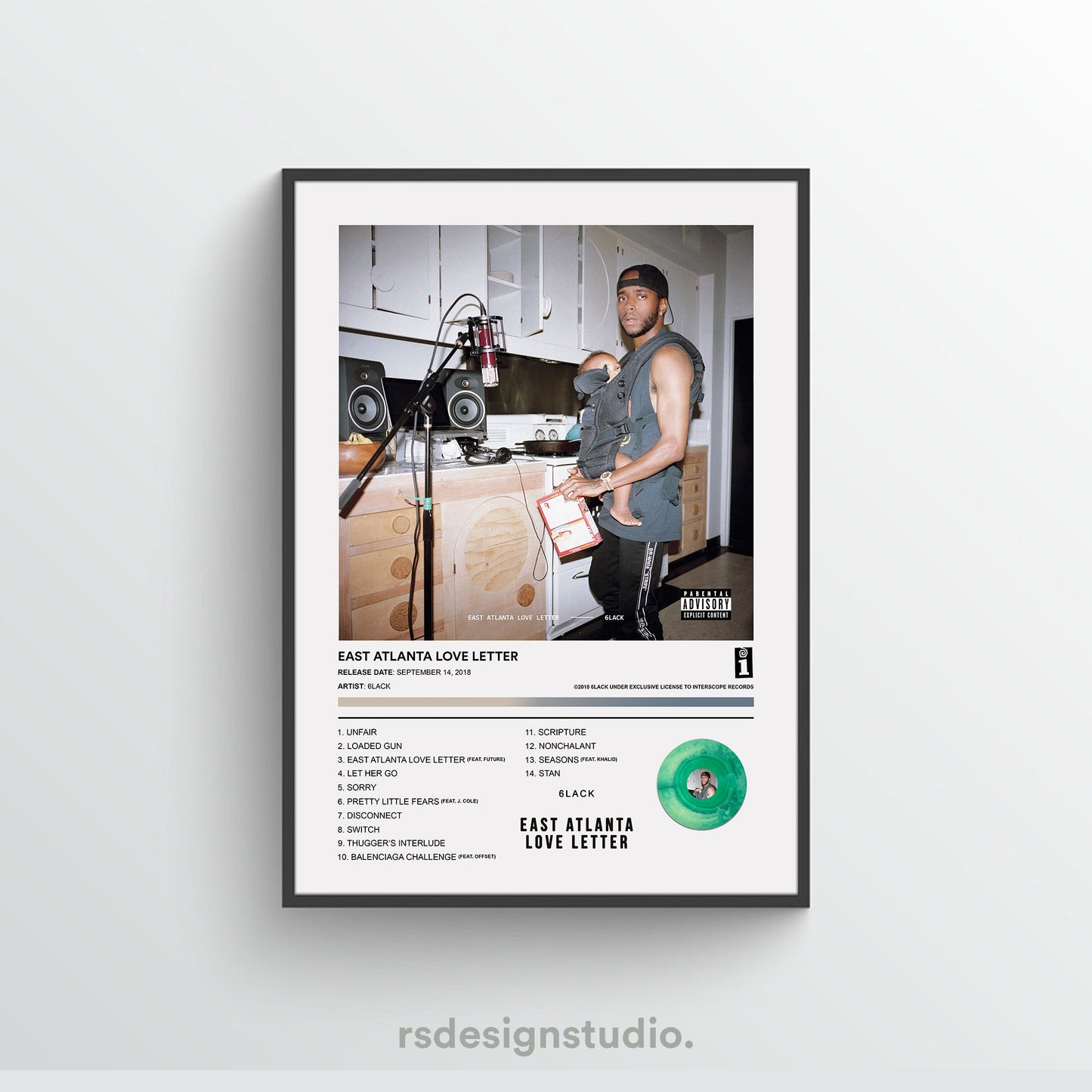 6LACK EAST ATLANTA LOVE LETTER Album Poster