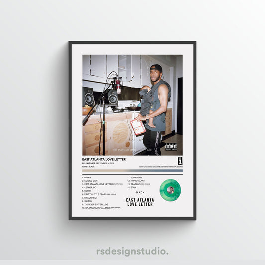 6LACK EAST ATLANTA LOVE LETTER Album Poster