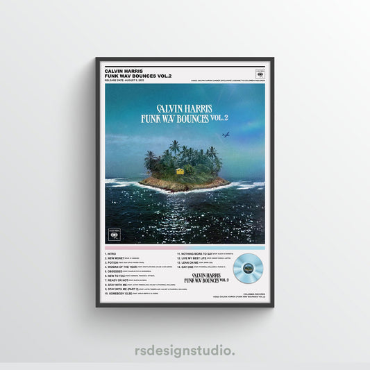 Calvin Harris Funk Wav Bounces Vol.2 Album Poster - rsdesignstudio