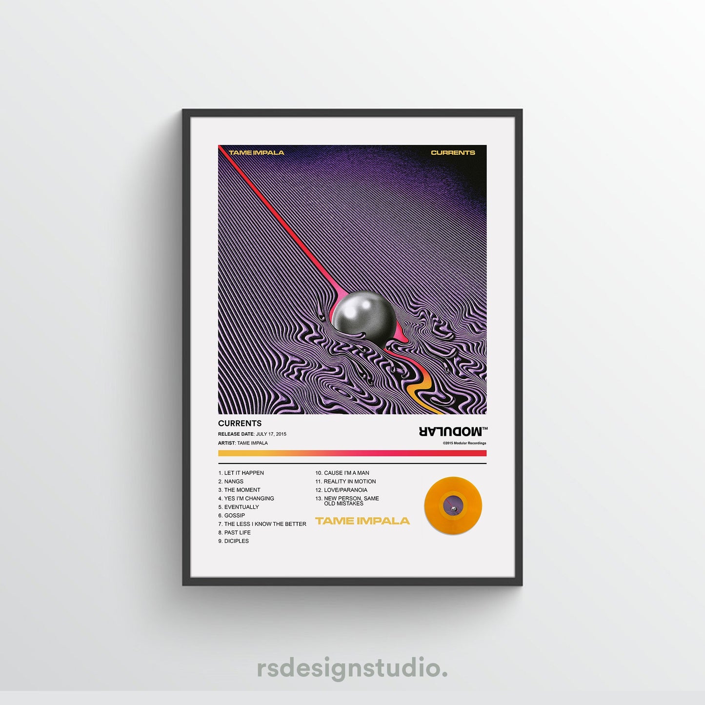 Tame Impala CURRENTS Album Poster