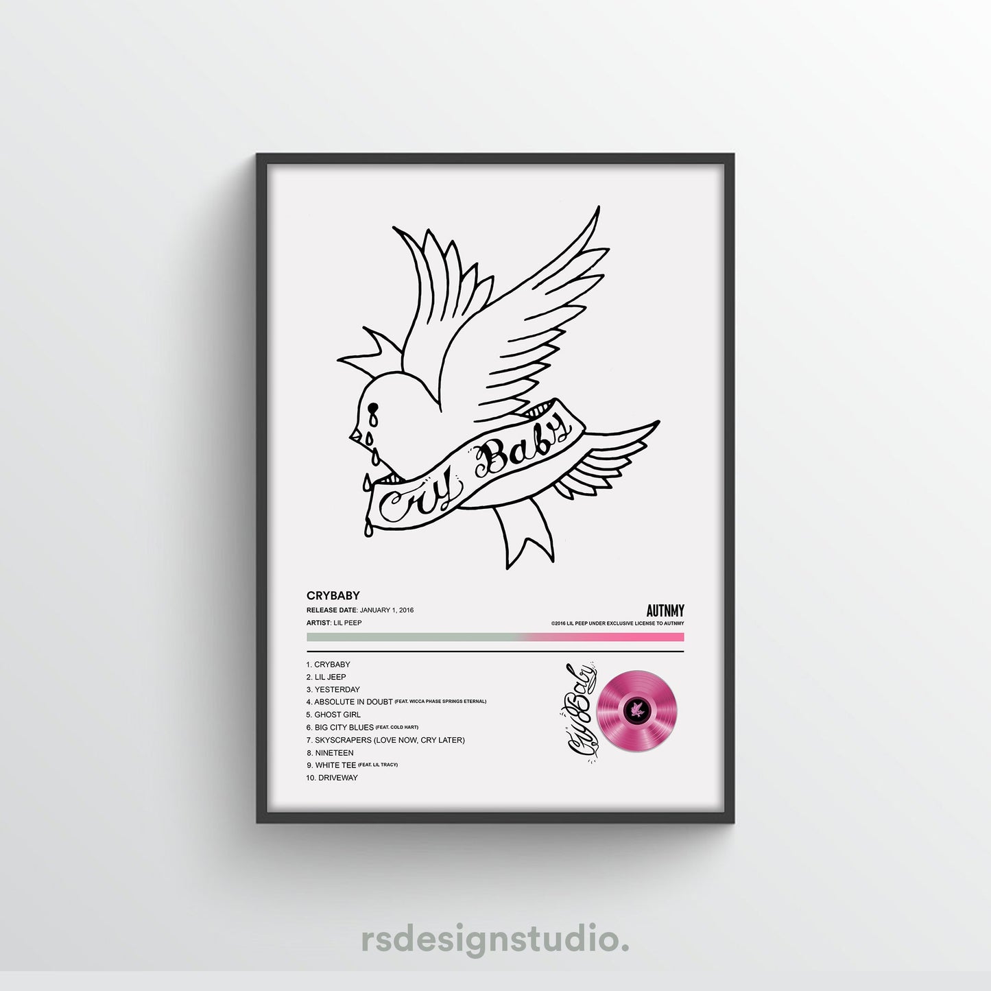 Lil Peep Crybaby Album Poster - rsdesignstudio