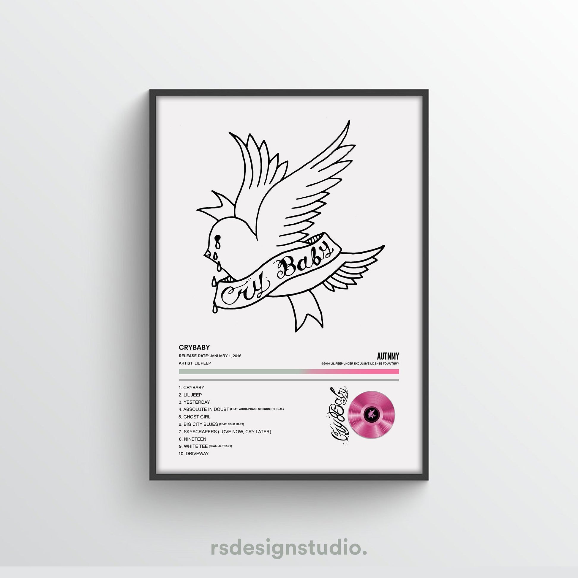Lil Peep Crybaby Album Poster - rsdesignstudio