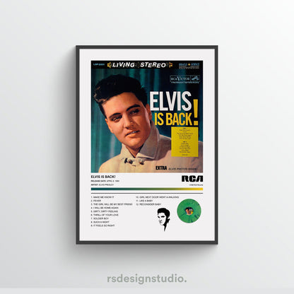 Elvis Presley ELVIS IS BACK! Album Poster