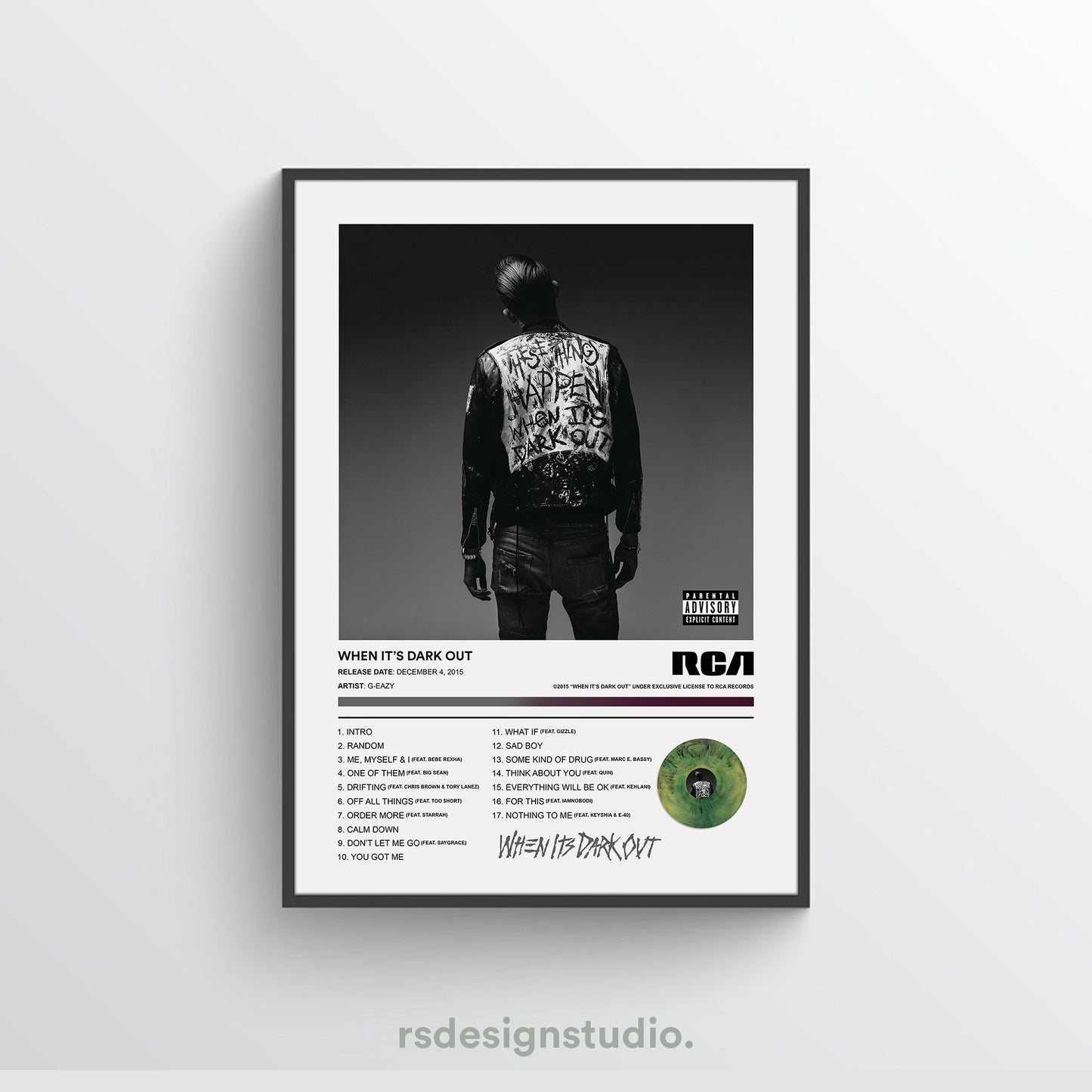 G-Eazy WHEN IT'S DARK OUT Album Poster