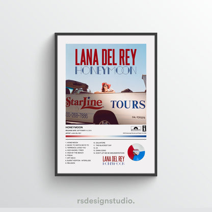 Lana Del Rey HONEYMOON Album Poster