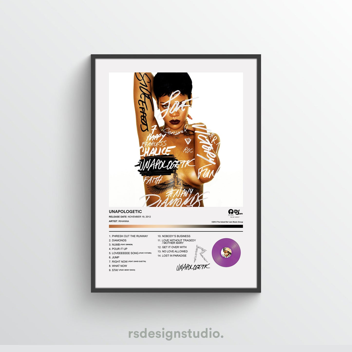 Rihanna UNAPOLOGETIC Album Poster