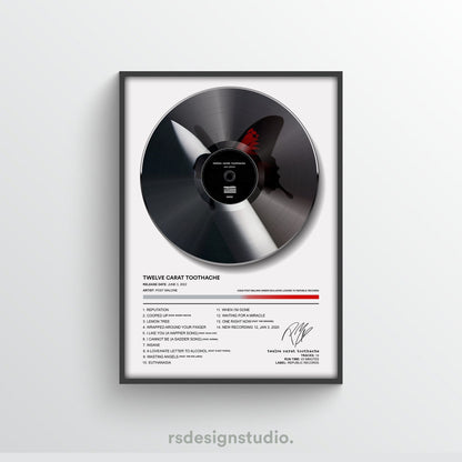 Post Malone Twelve Carat Toothache Vinyl Poster - rsdesignstudio