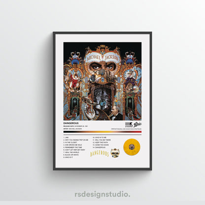 Michael Jackson DANGEROUS Album Poster