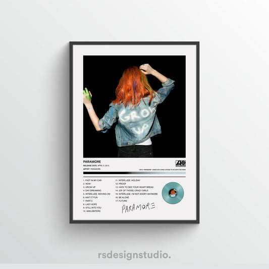Paramore PARAMORE Album Poster