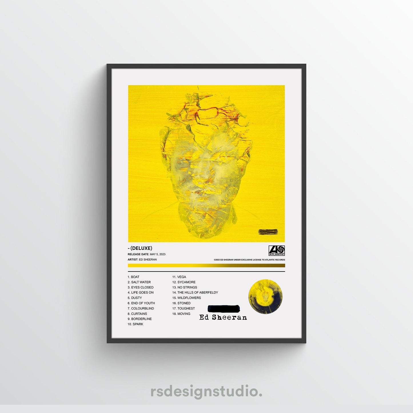 Ed Sheeran SUBTRACT Album Poster