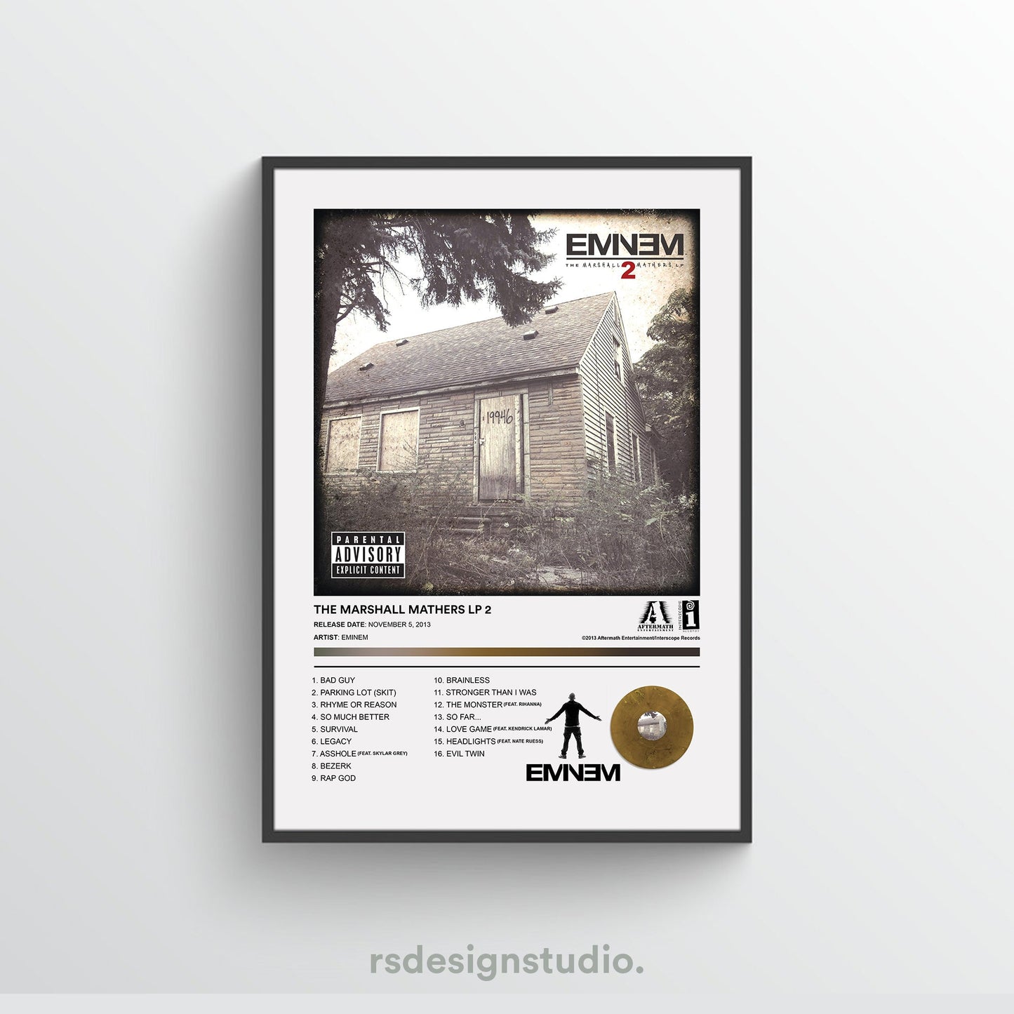 Eminem THE MARSHALL MATHERS LP 2 Album Poster