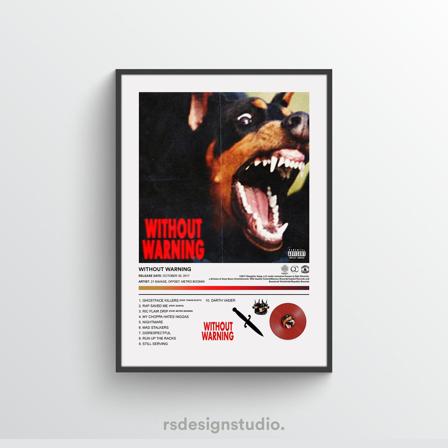 21 Savage, Offset & Metro Boomin WITHOUT WARNING Album Poster