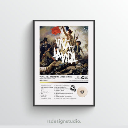 Coldplay VIVA LA VIDA Album Poster