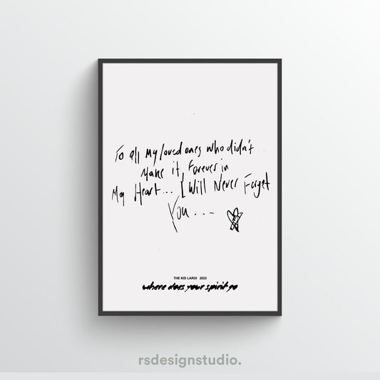 The Kid LAROI WHERE DOES YOUR SPIRIT GO? Poster