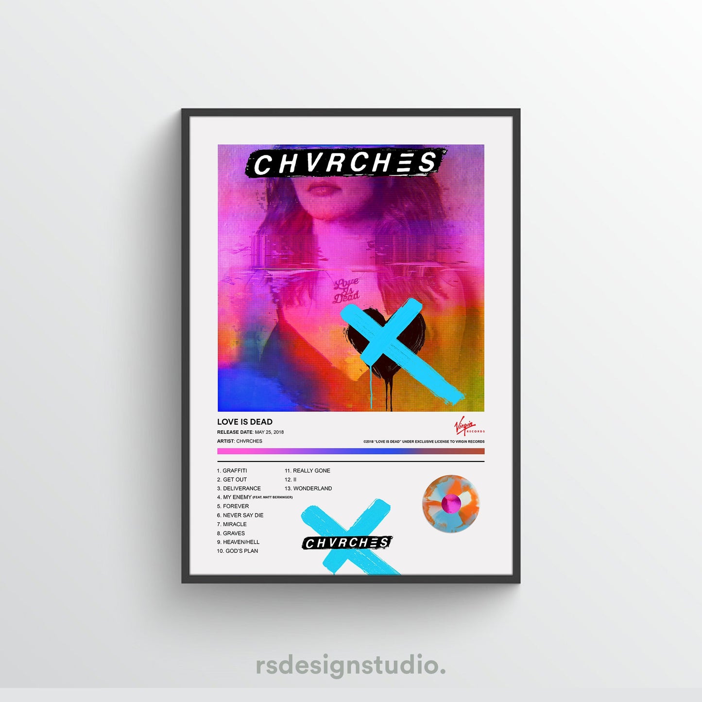 CHVRCHES LOVE IS DEAD Album Poster