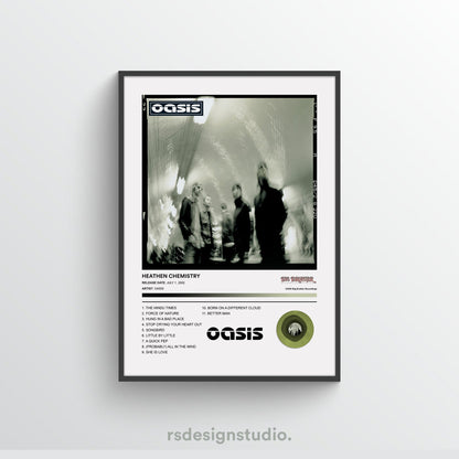 Oasis HEATHEN CHEMISTRY Album Poster