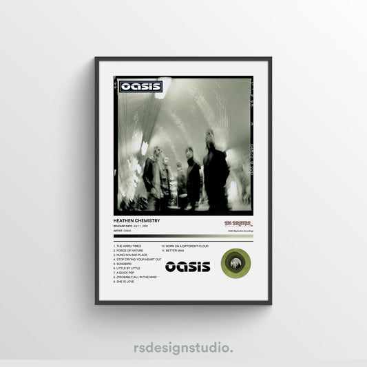 Oasis HEATHEN CHEMISTRY Album Poster