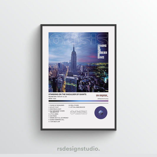 Oasis STANDING OF THE SHOULDER OF GIANTS Album Poster