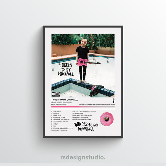 Machine Gun Kelly TICKETS TO MY DOWNFALL Album Poster