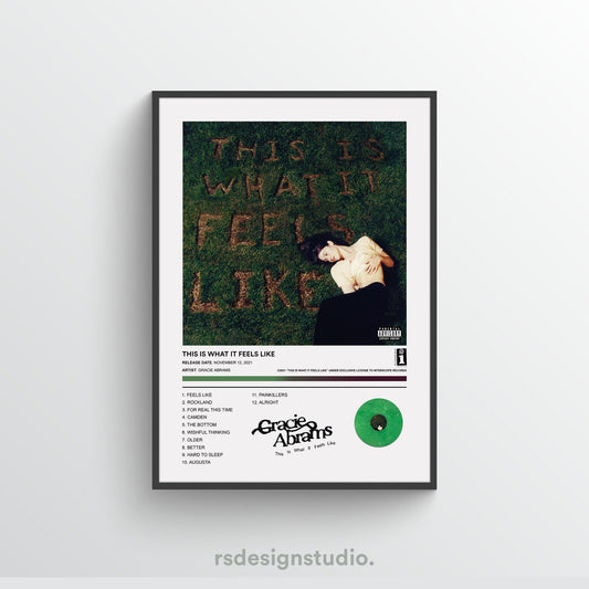Gracie Abrams THIS IS WHAT IT FEELS LIKE Album Poster