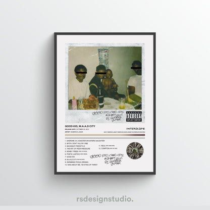 Kendrick Lamar GOOD KID, M.A.A.D CITY Album Poster