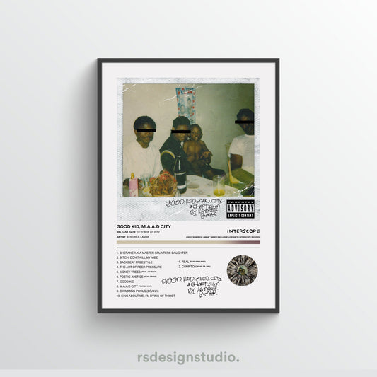 Kendrick Lamar GOOD KID, M.A.A.D CITY Album Poster