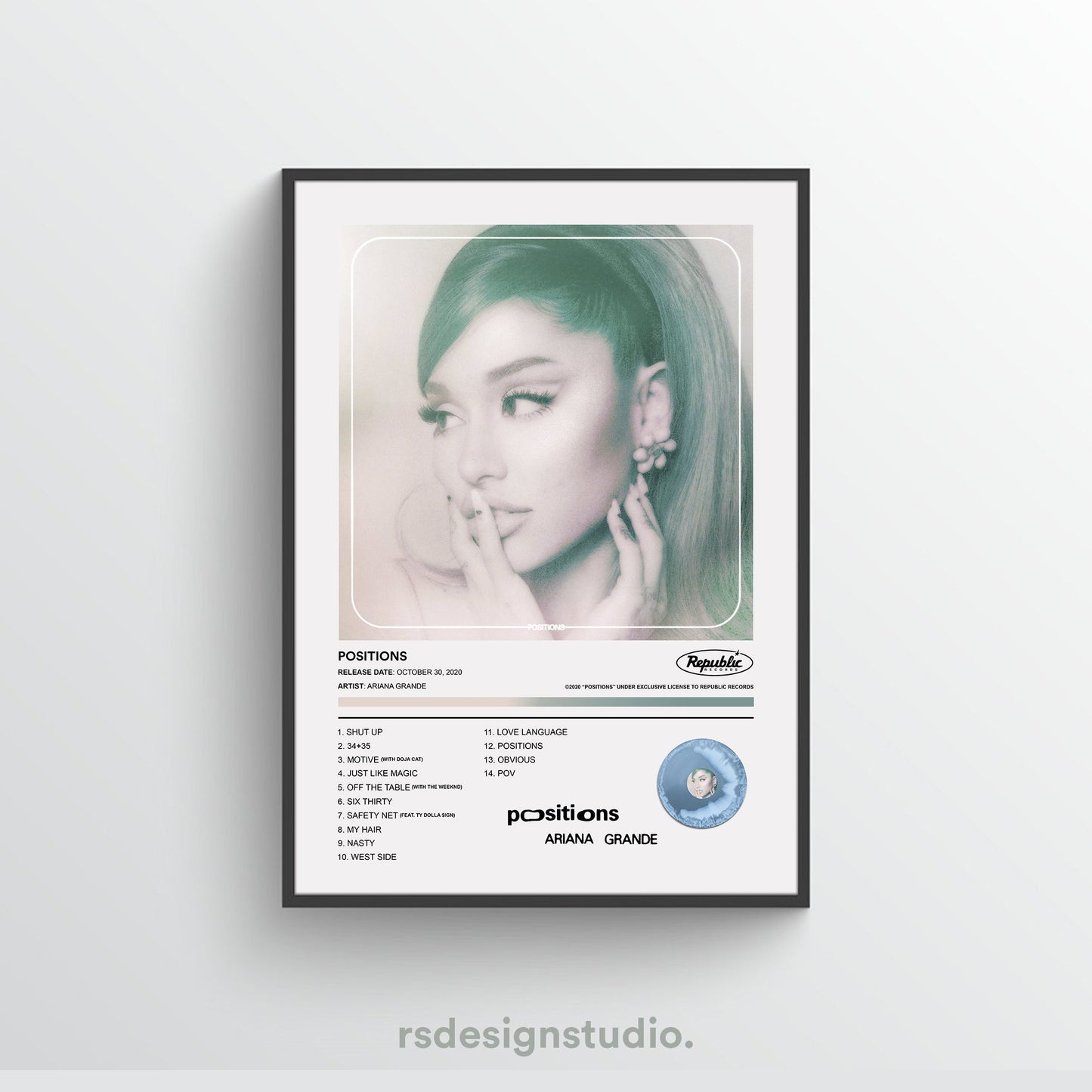 Ariana Grande POSITIONS Album Poster