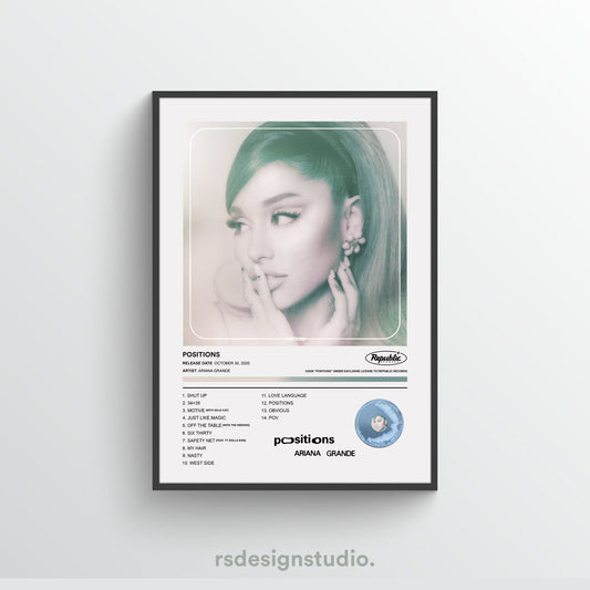Ariana Grande POSITIONS Album Poster