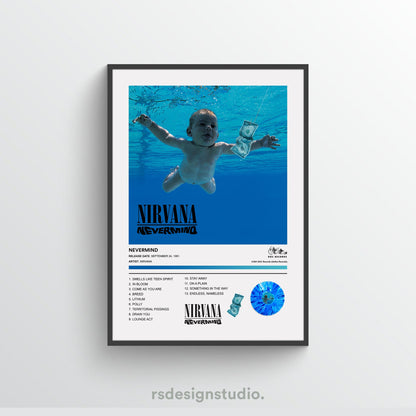 Nirvana NEVERMIND Album Poster