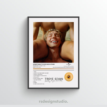 Troye Sivan SOMETHING TO GIVE EACH OTHER Album Poster
