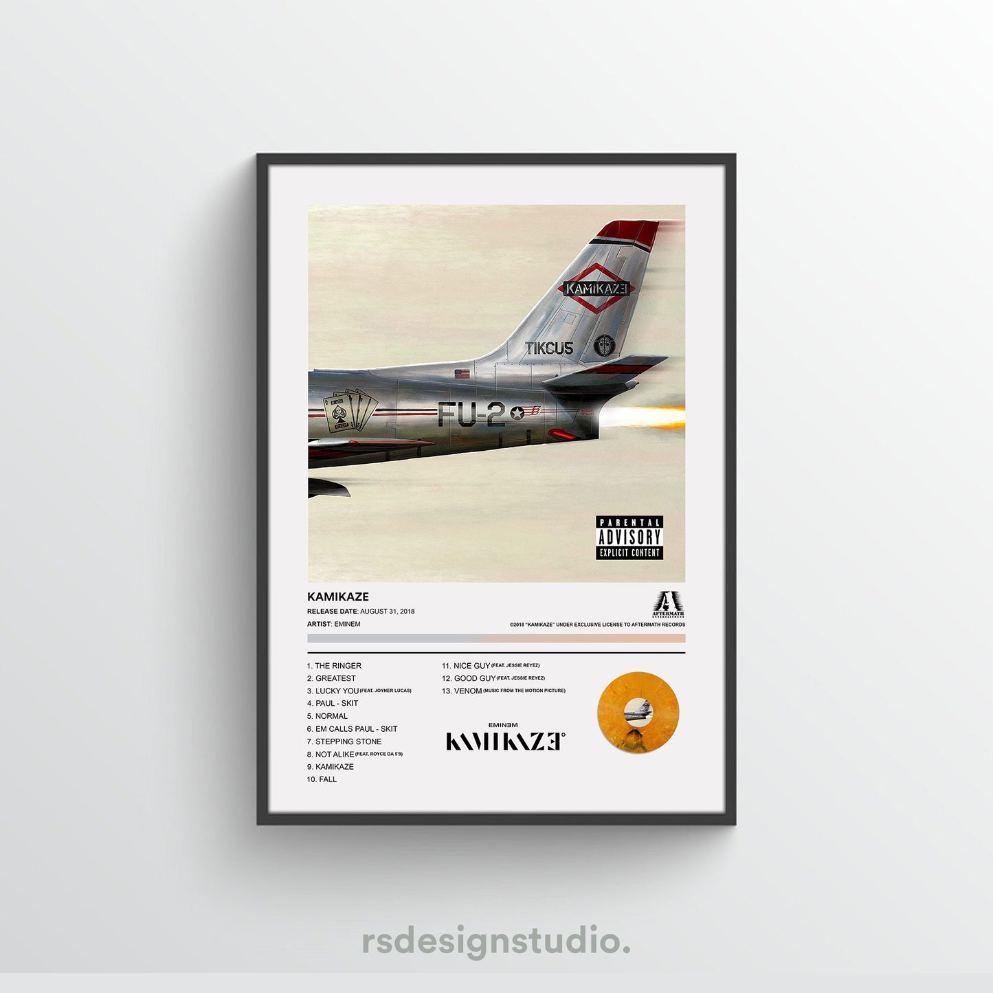 Eminem KAMIKAZE Album Poster