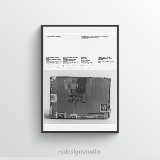 The 1975 Being Funny In A Foreign Language (All I Need To Hear) Poster