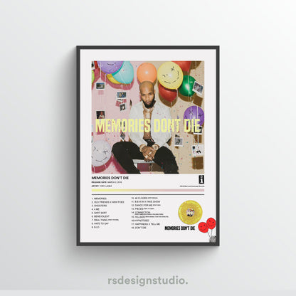 Tory Lanez MEMORIES DON'T DIE Album Poster