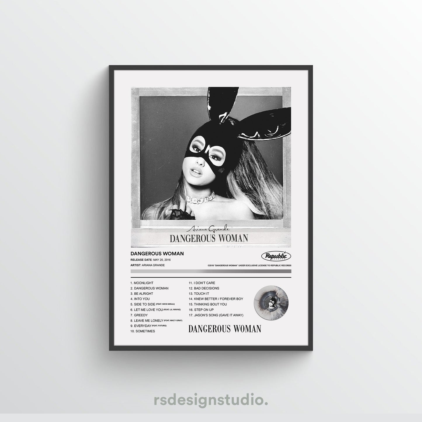 Ariana Grande DANGEROUS WOMAN Album Poster