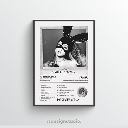 Ariana Grande DANGEROUS WOMAN Album Poster