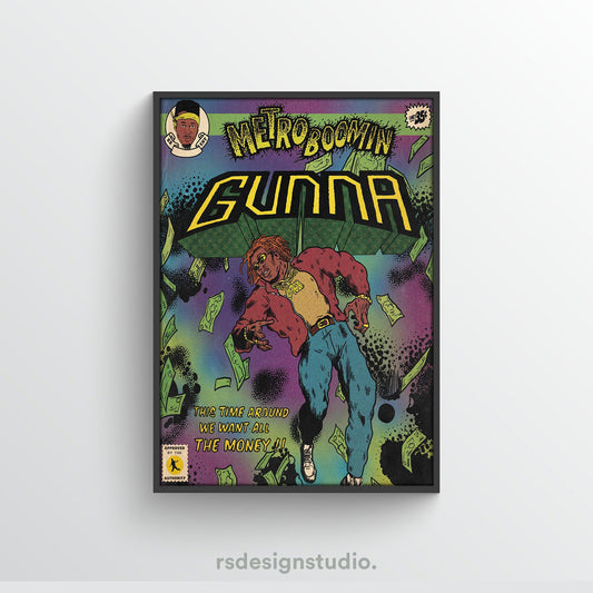 Metro Boomin HEROES & VILLAINS (Gunna) Poster