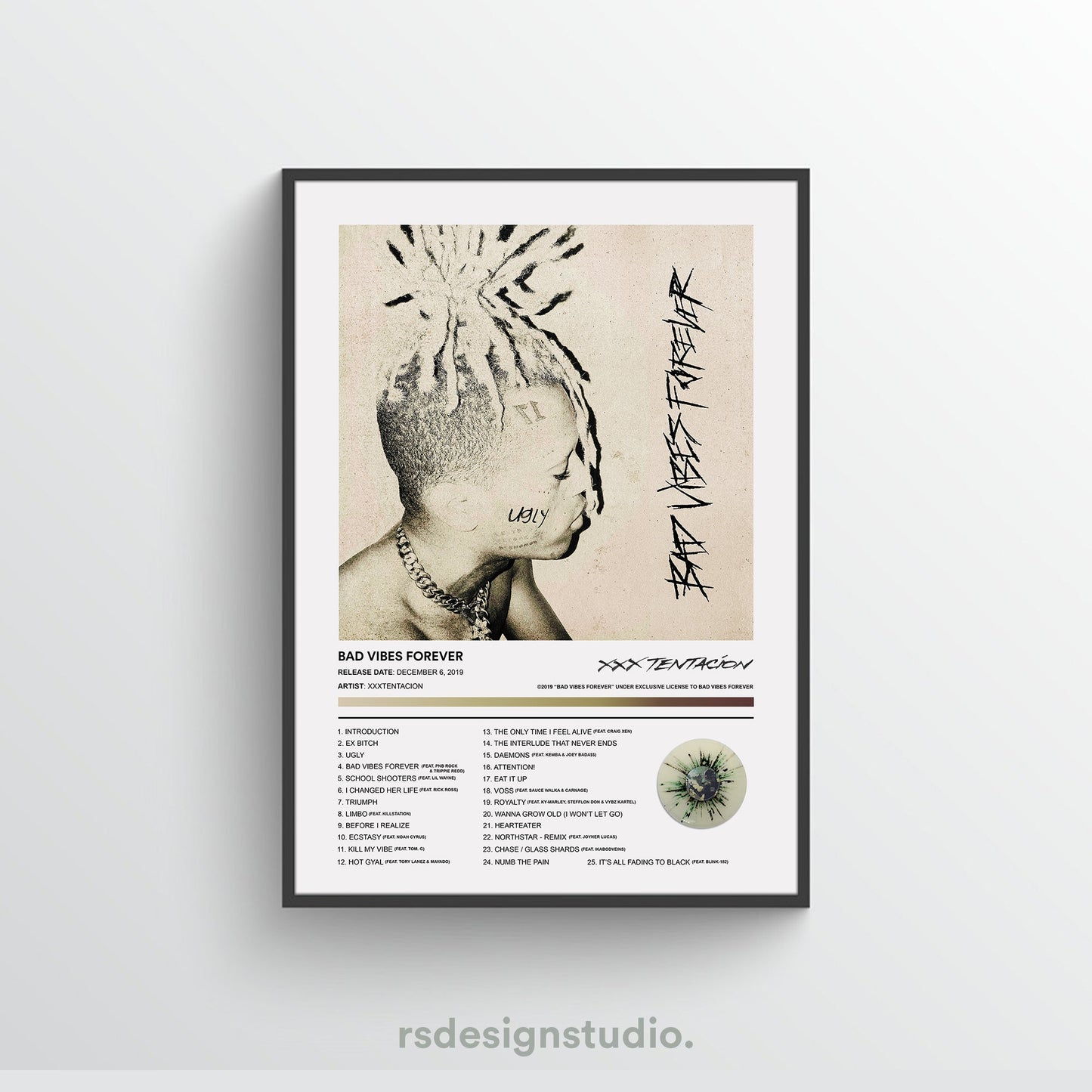 XXXTENTACION BAD VIBES FOREVER Album Poster