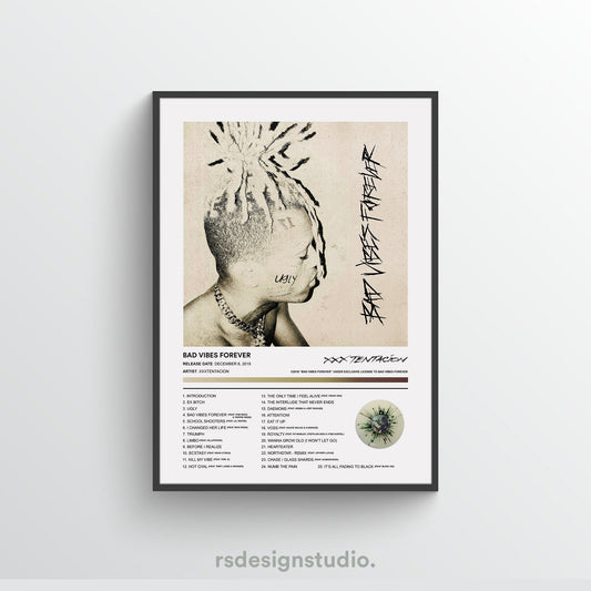 XXXTENTACION BAD VIBES FOREVER Album Poster