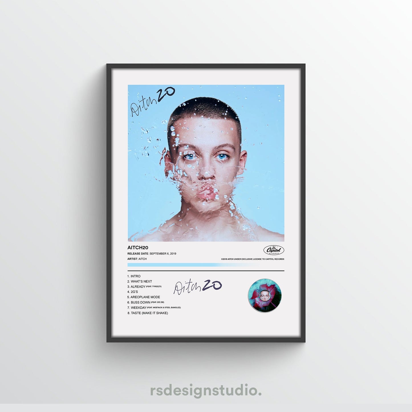 Aitch AITCH20 Album Poster - rsdesignstudio
