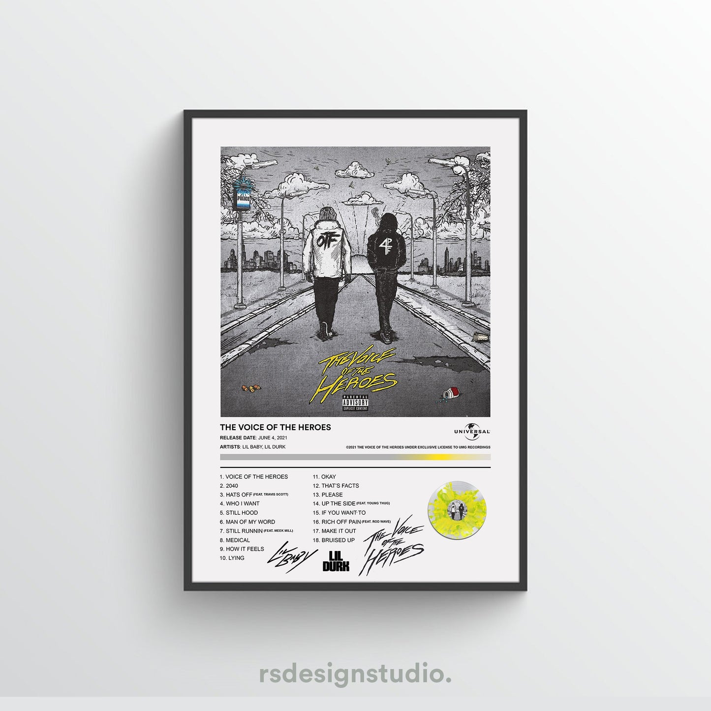 Lil Baby & Lil Durk THE VOICE OF THE HEROES Album Poster