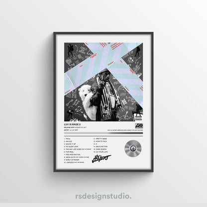 Lil Uzi Vert Luv Is Rage 2 Album Poster - rsdesignstudio