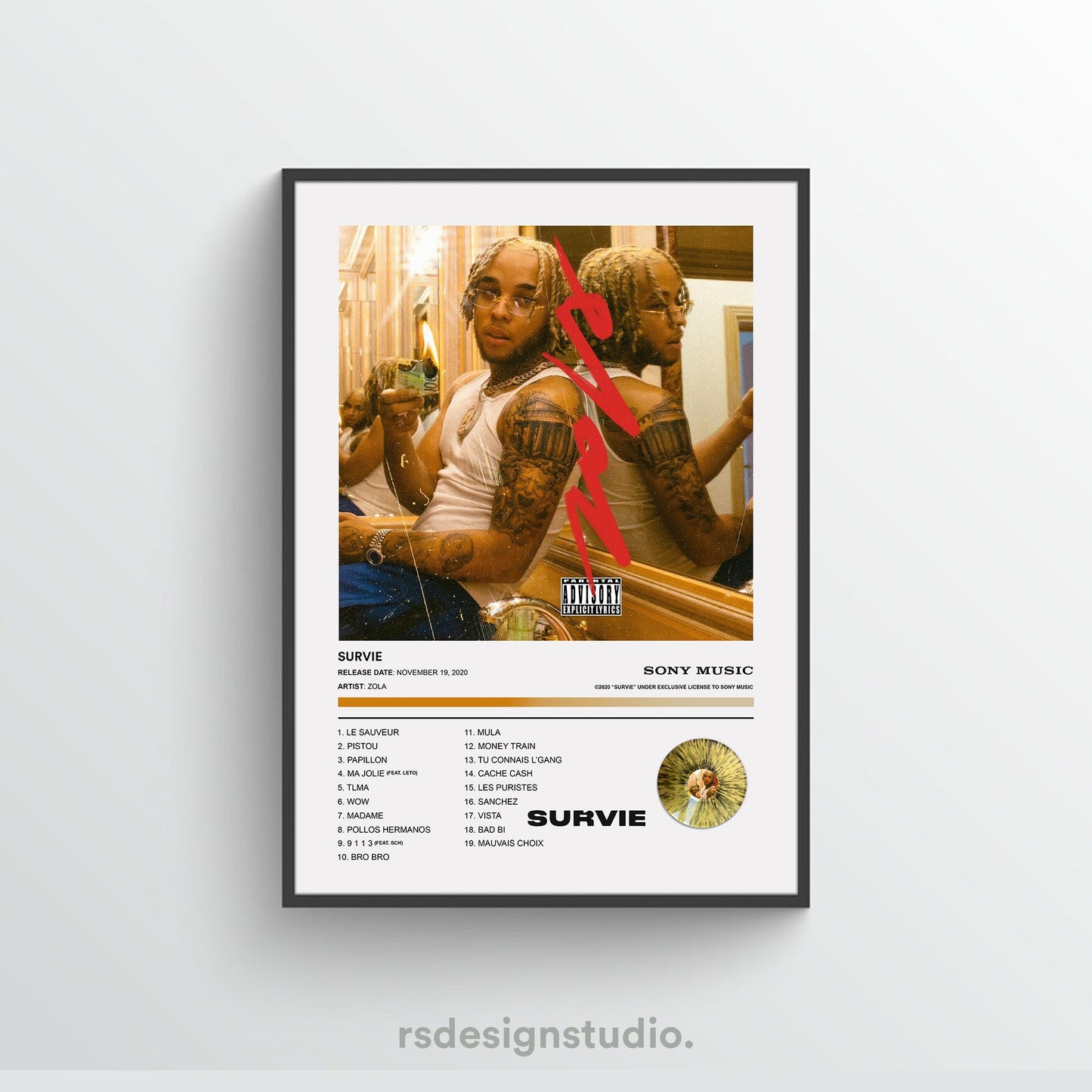 Zola SURVIE Album Poster