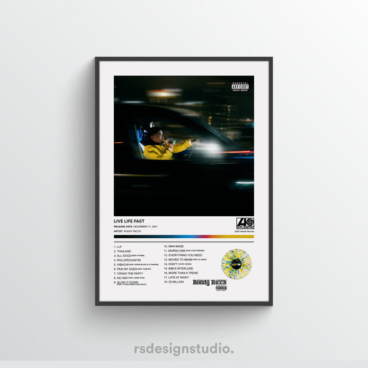Roddy Ricch LIVE LIFE FAST Album Poster