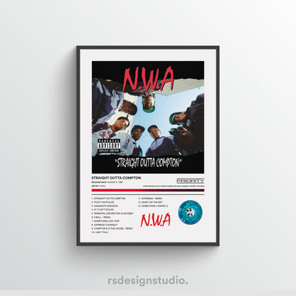N.W.A. STRAIGHT OUTTA COMPTON Album Poster