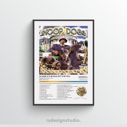 Snoop Dogg DA GAME IS TO BE SOLD, NOT TO BE TOLD Album Poster